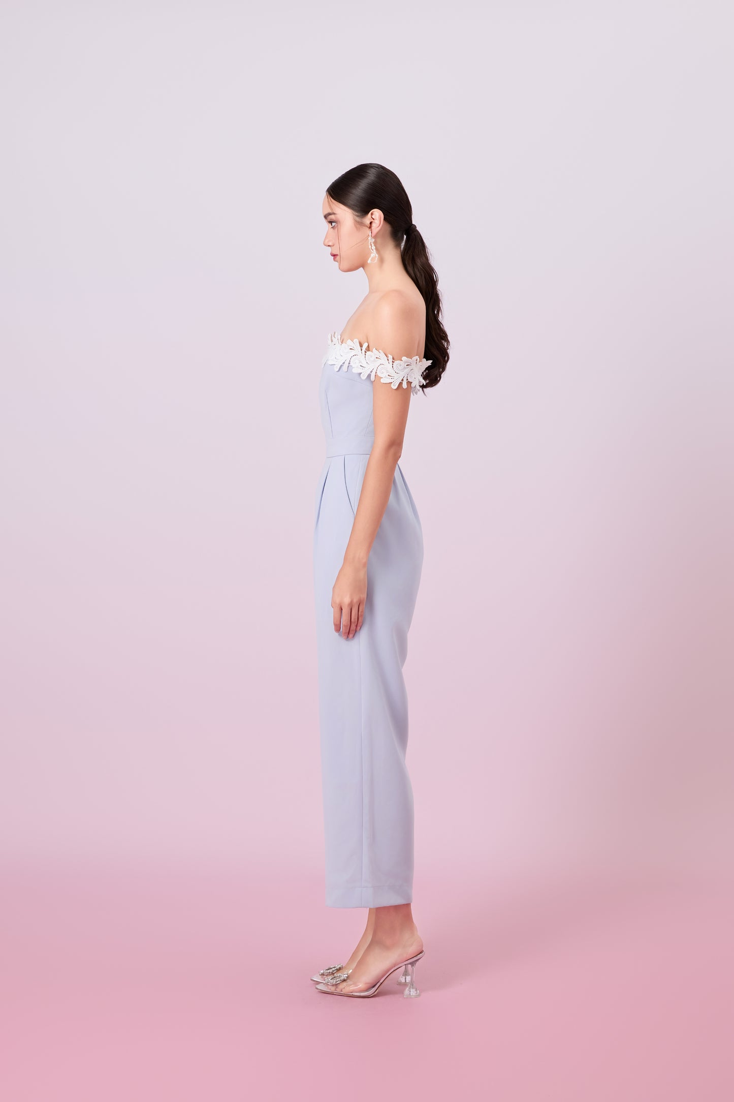 Geertruide Lilac Off-Shoulder Jumpsuit