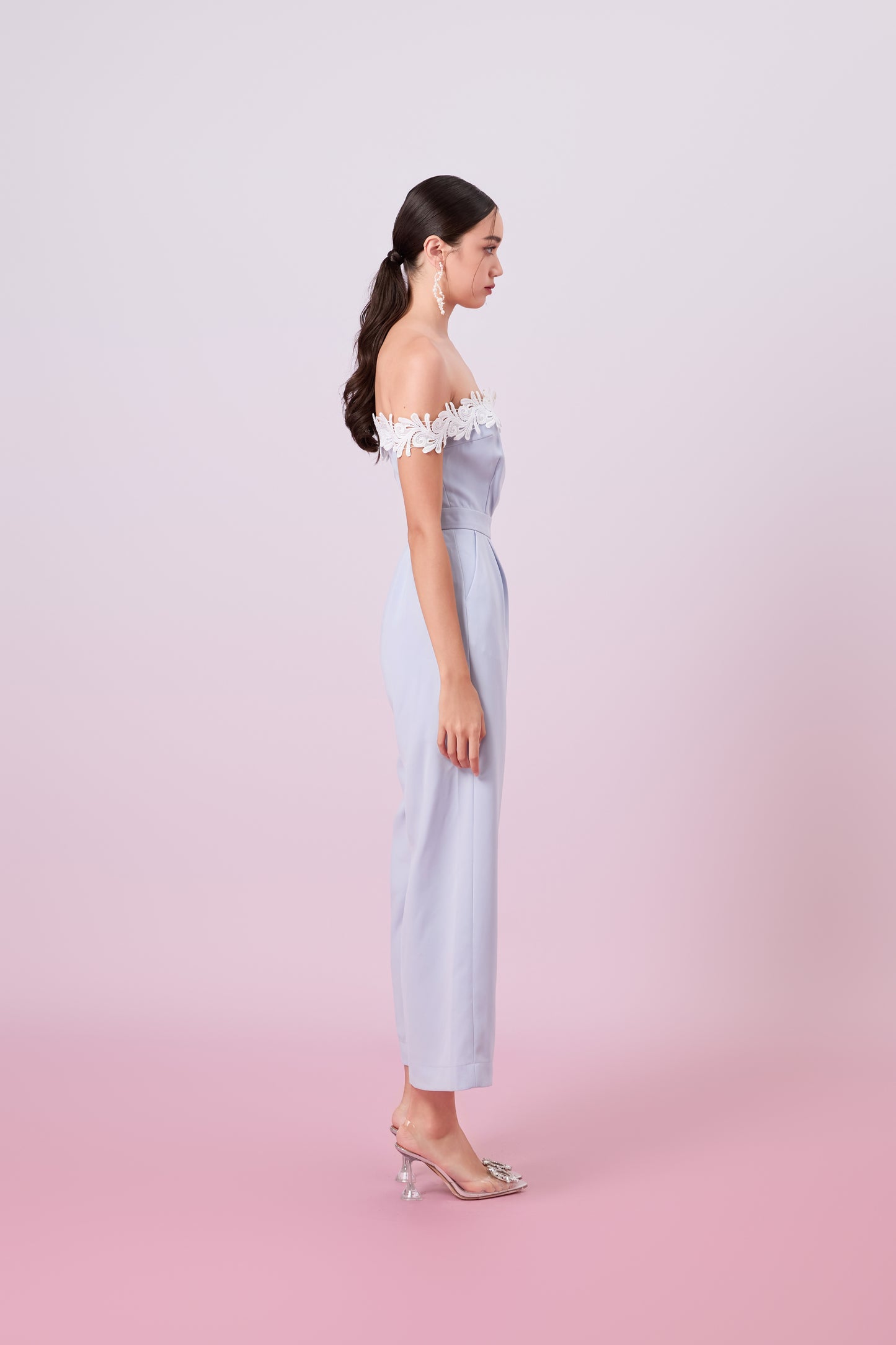 Geertruide Lilac Off-Shoulder Jumpsuit