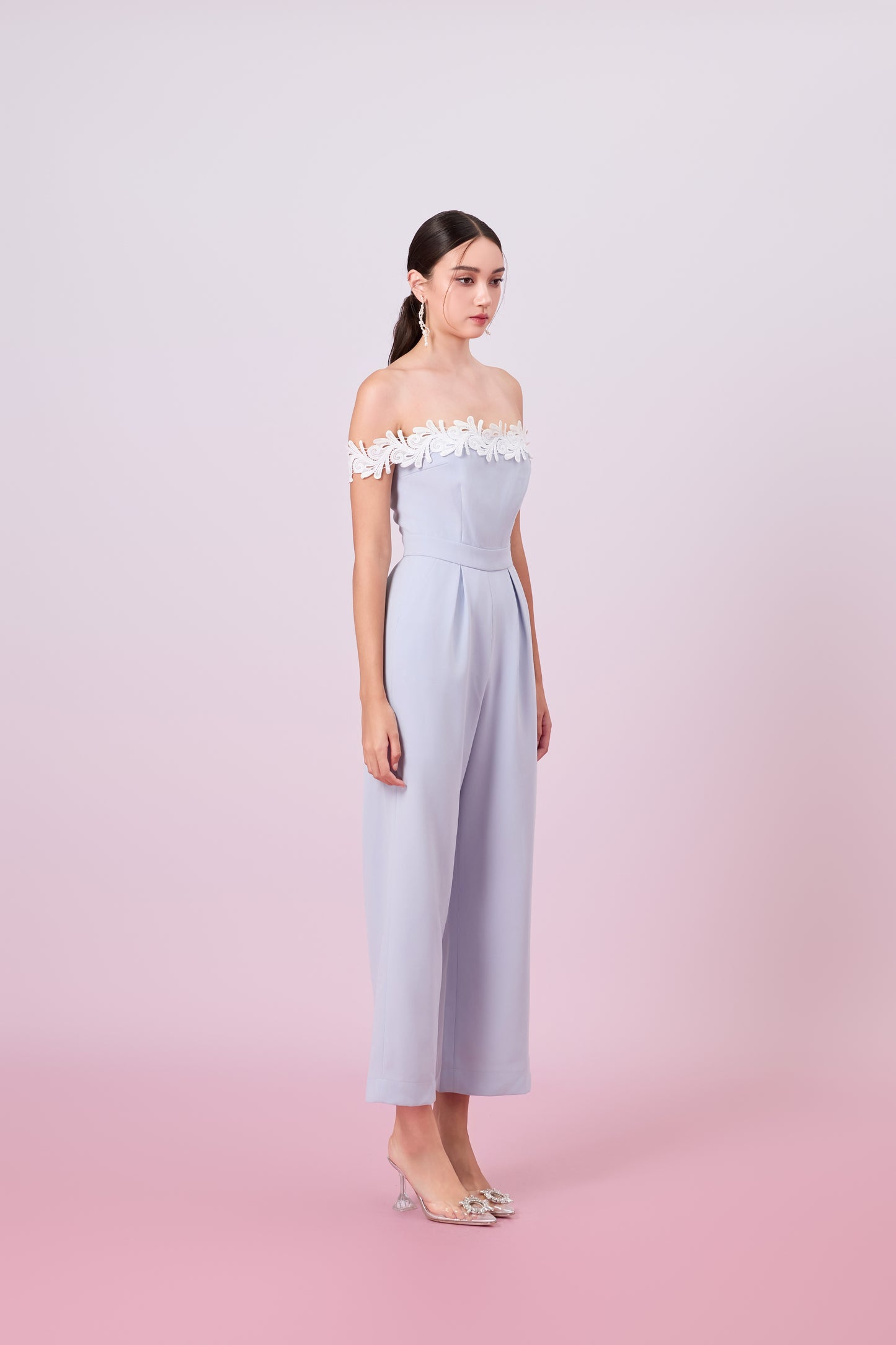 Geertruide Lilac Off-Shoulder Jumpsuit
