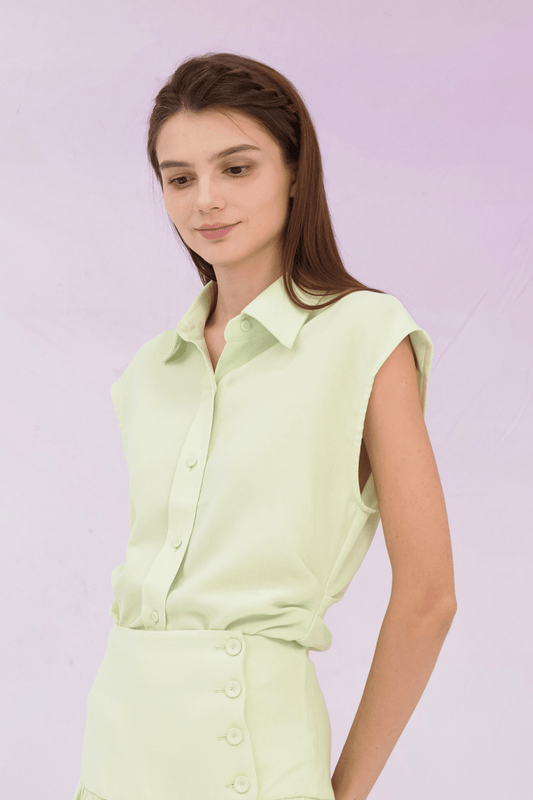 Georganne Green Sleeveless Top - Nimisski