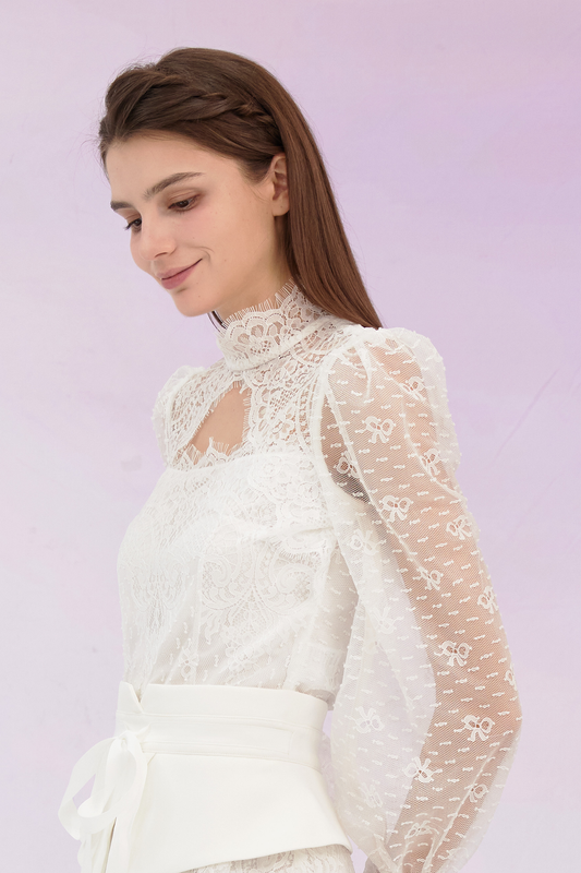 Ginnie White Lace Top