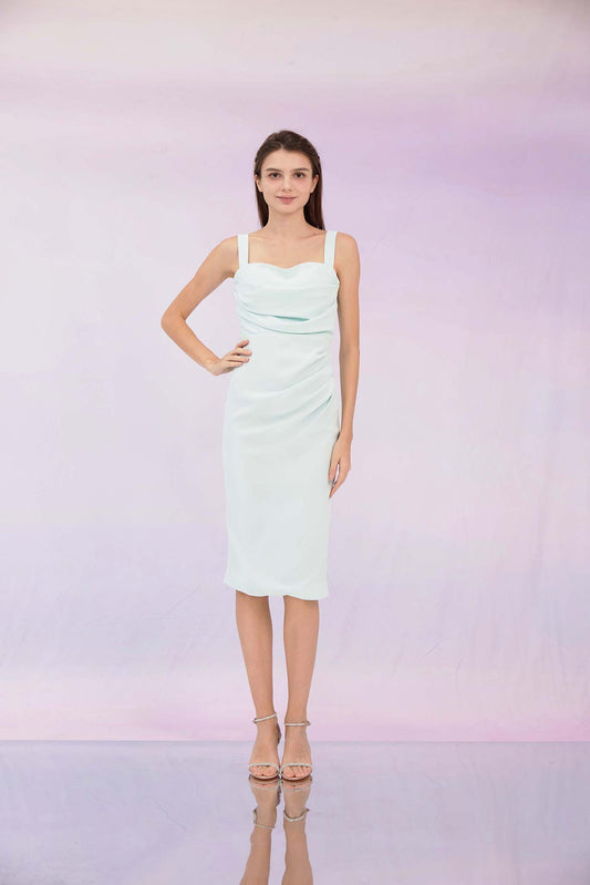Gillan Mint Ruched Dress