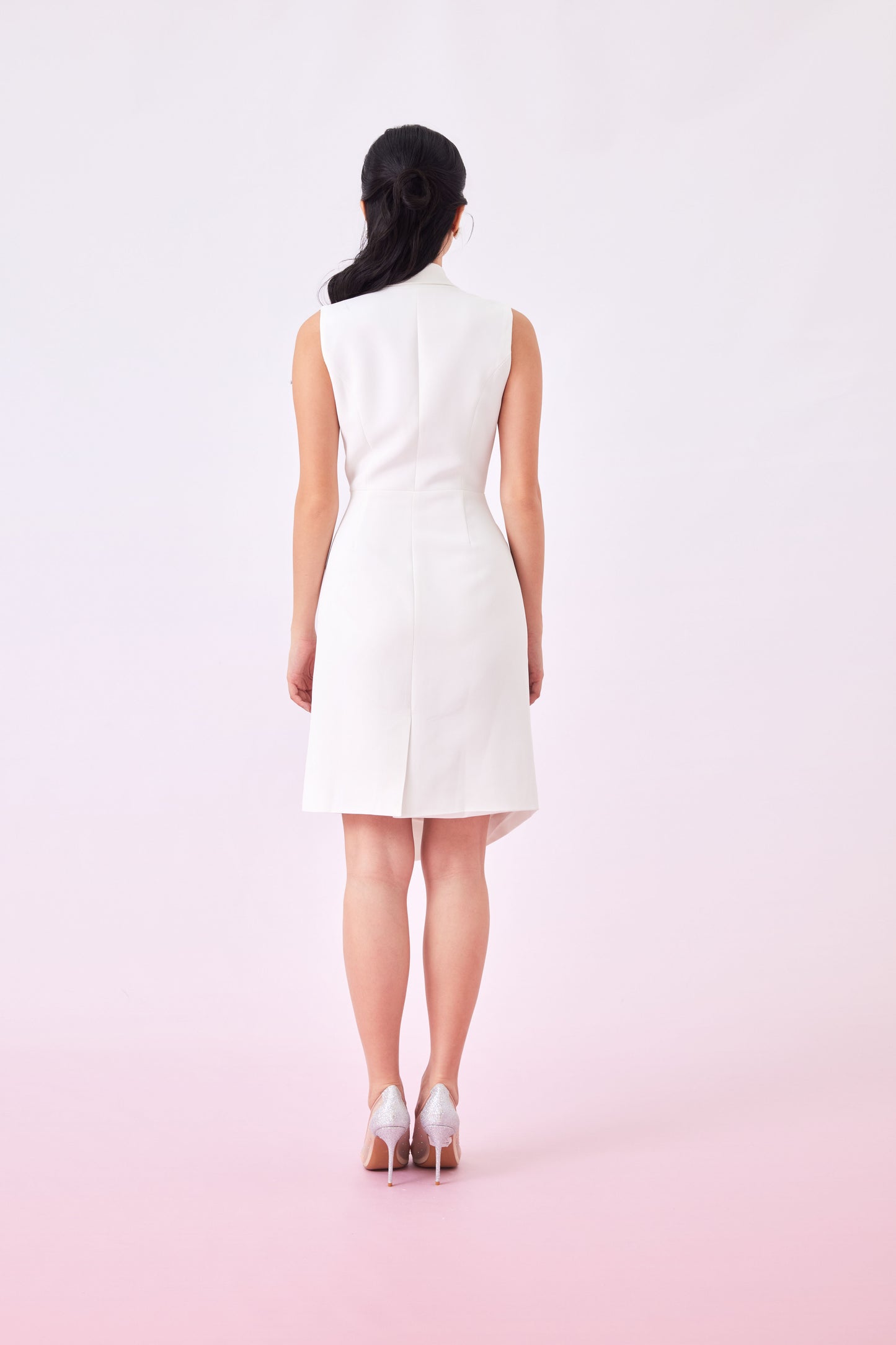 Glorianne White Sleeveless Dress