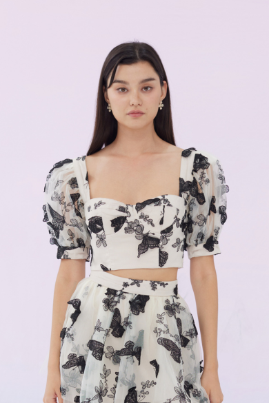 Finnley Butterfly Cropped Top