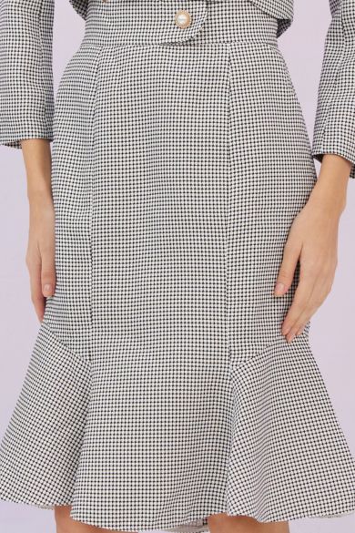 Giorgina Black White Tweed Skirt