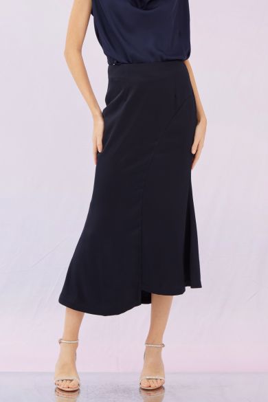 Gianessa Navy Midi Skirt