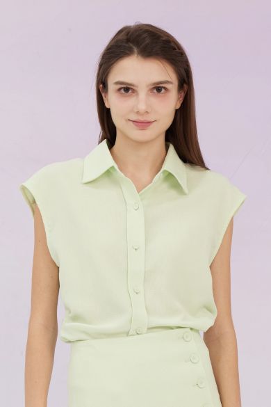 Georganne Green Sleeveless Top - Nimisski
