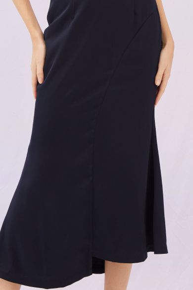 Gianessa Navy Midi Skirt