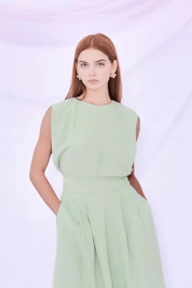 Elyssa Green Sleeveless Top - Nimisski