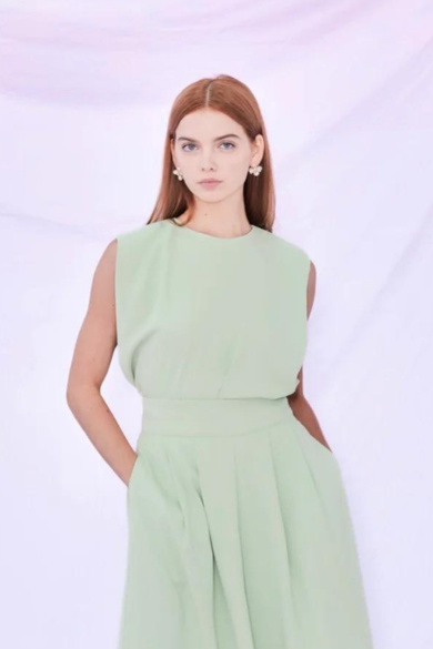 Elyssa Green Sleeveless Top