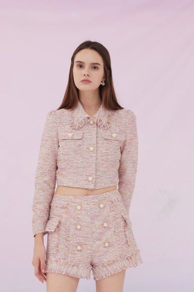 Gene Multi Pink Tweed Jacket