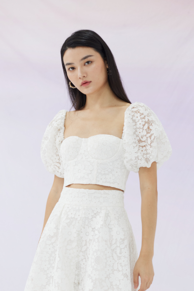 Fanya White Lace Top