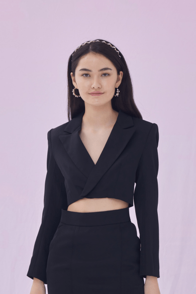 Gaynor Black Crop Jacket - Nimisski