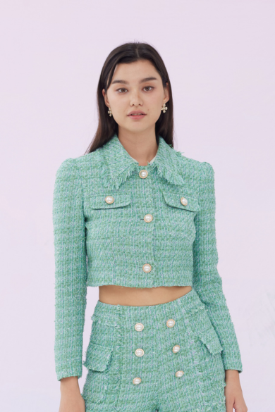 Gene Multi Green Tweed Jacket