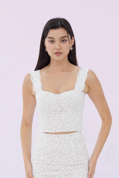 Fawne White Lace Top