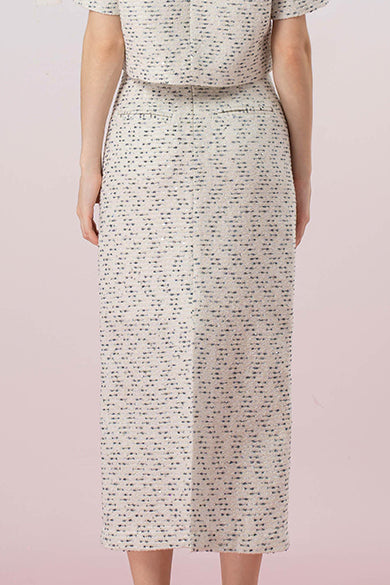 Gaylla White Tweed Pencil Skirt