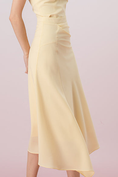 Gayll Yellow Ruched Skirt