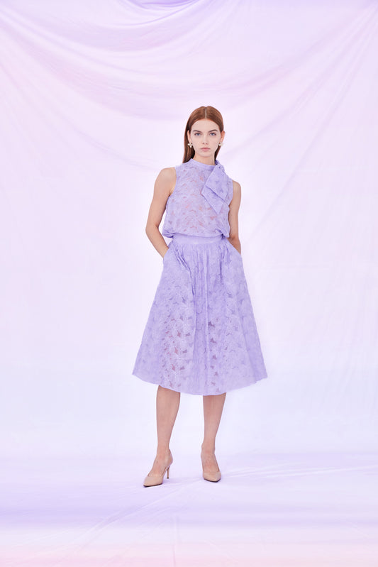 Fiona Purple Midi Skirt