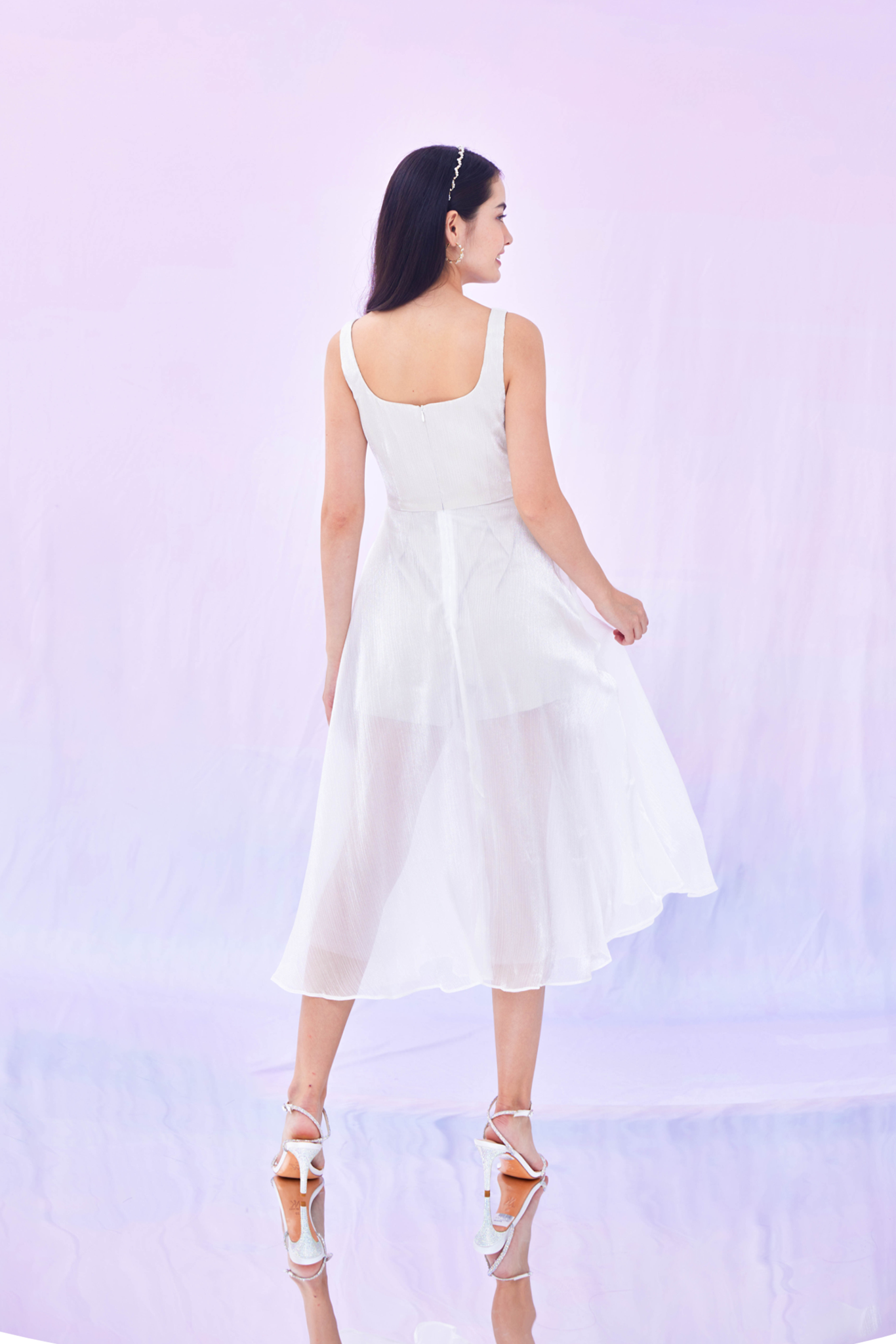 Farren White Organza Dress