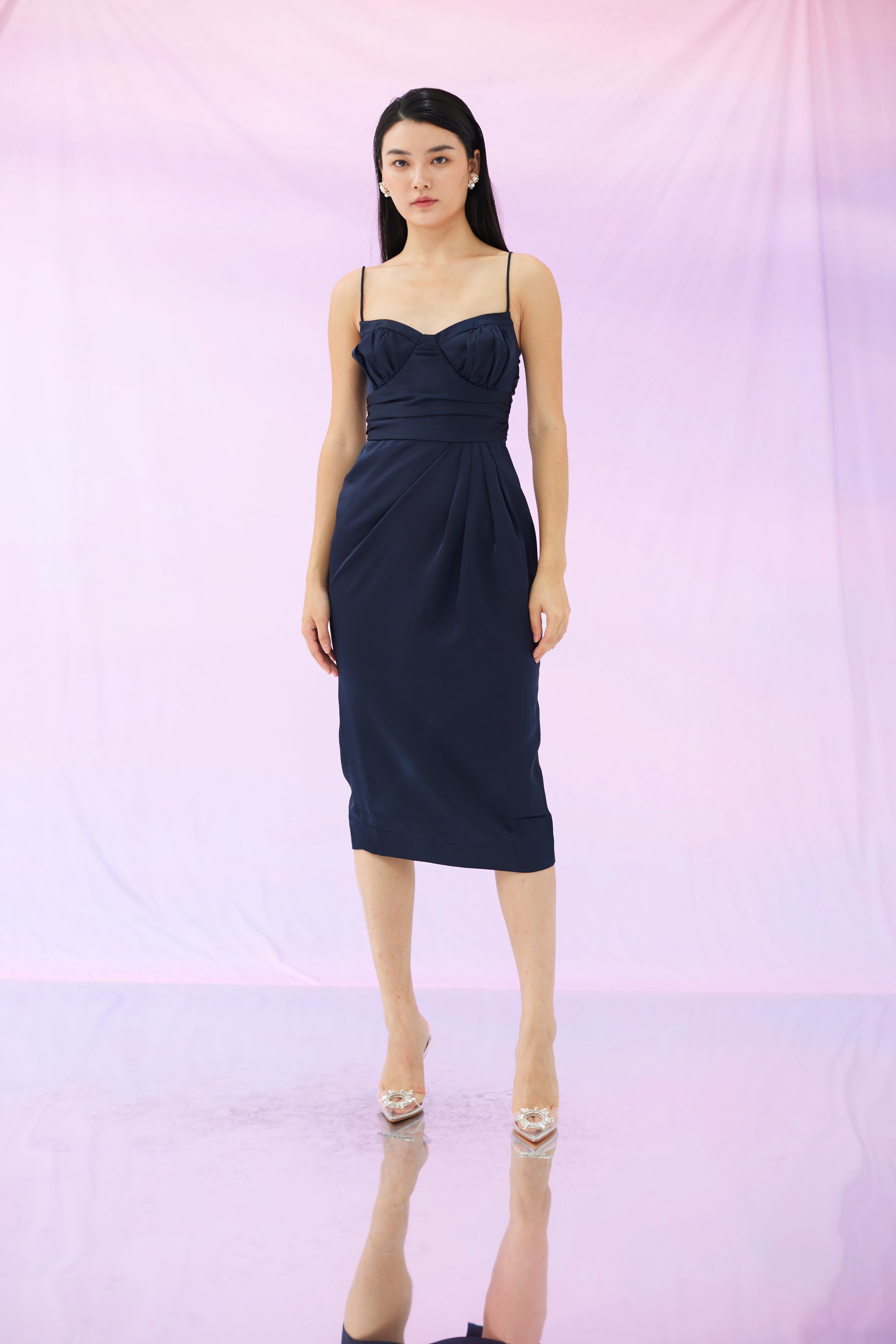 Georgina Navy Blue Long Dress