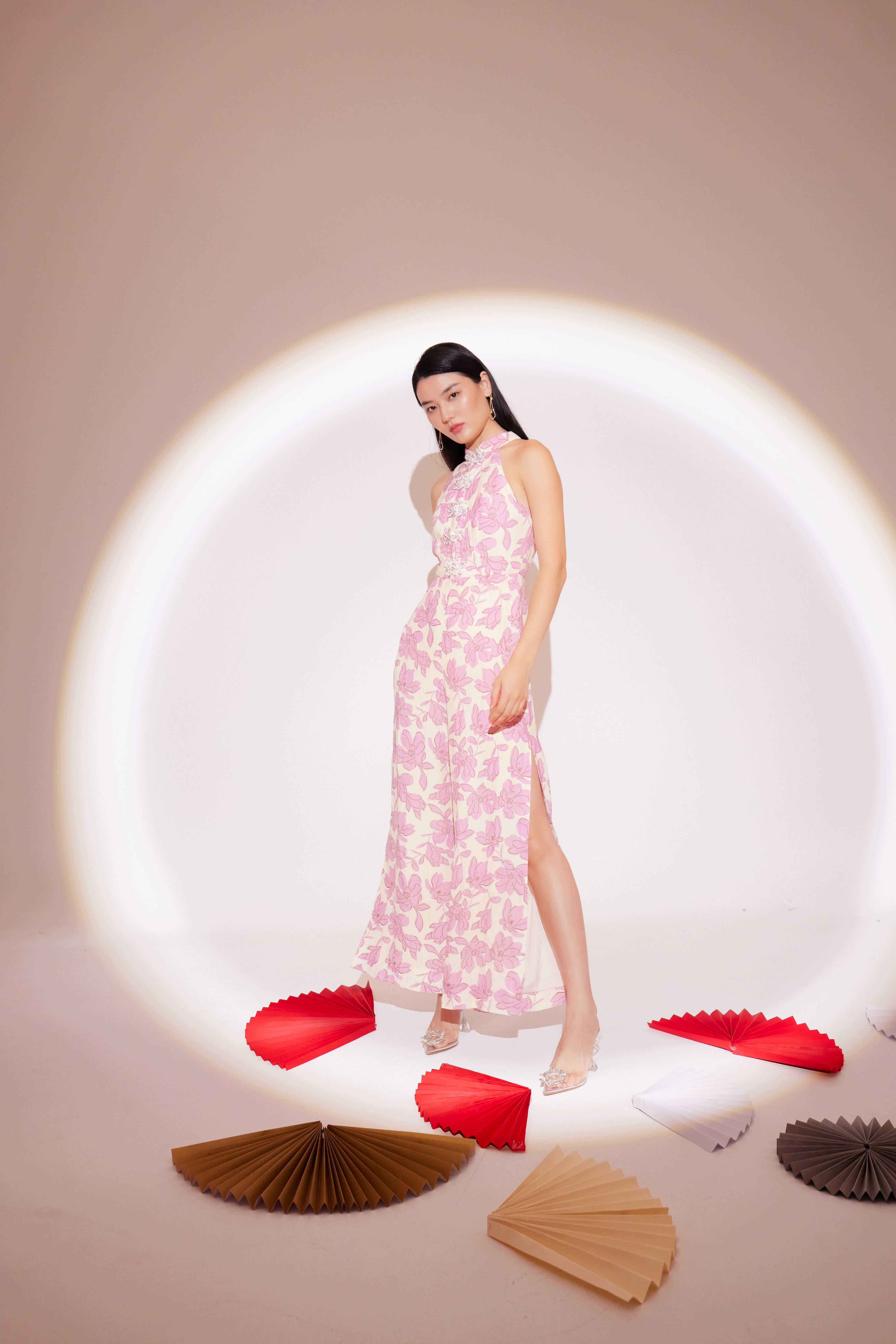 Gaynelle Jumpsuit Pink Printed