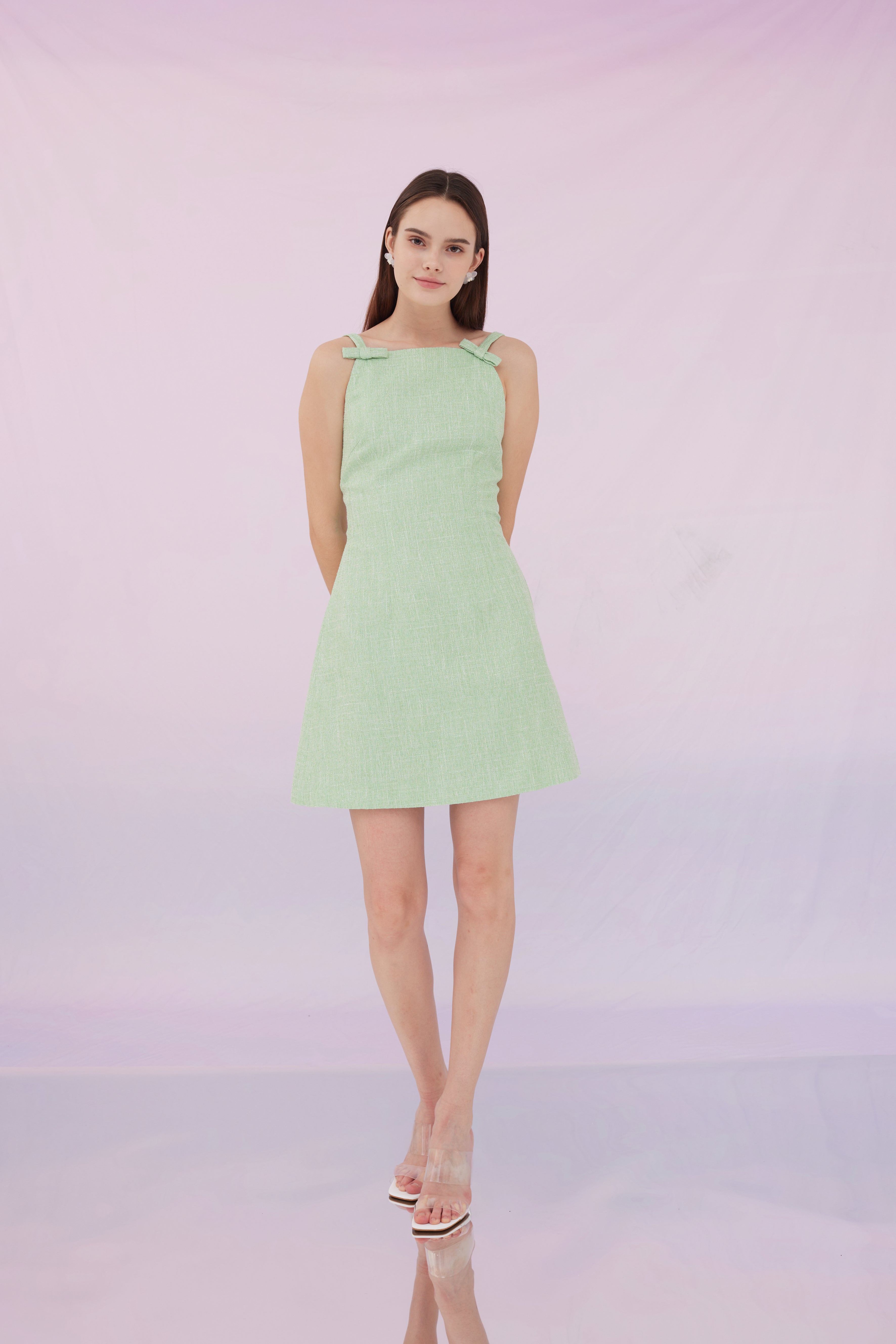 Gigi Green Tweed Dress