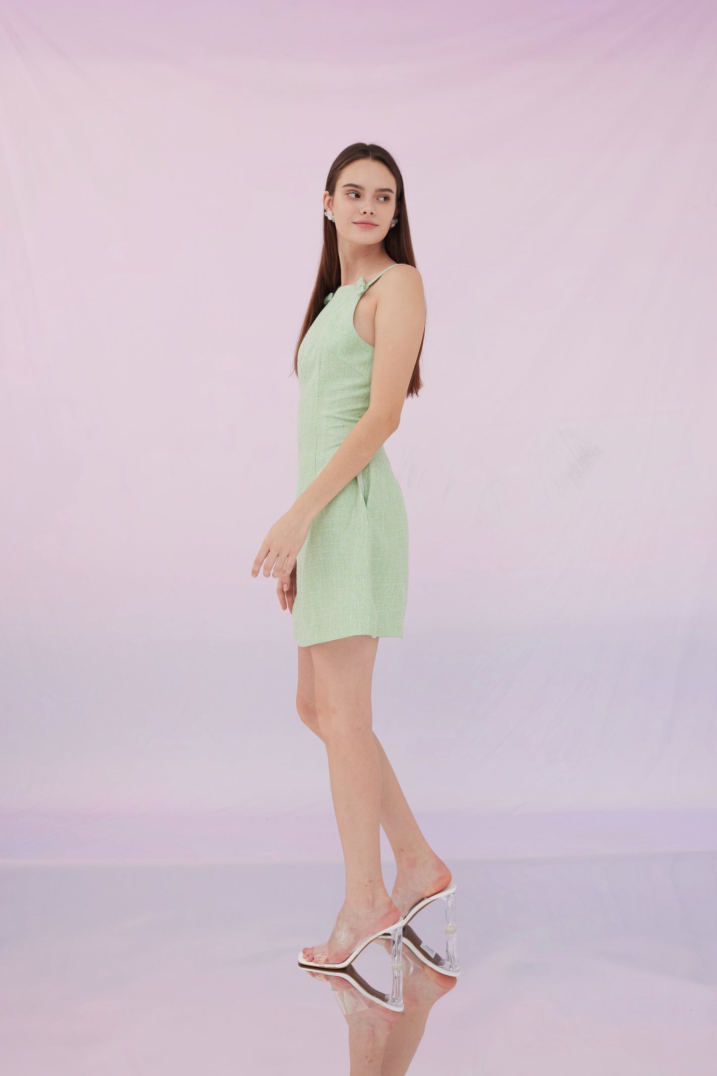 Gigi Green Tweed Dress