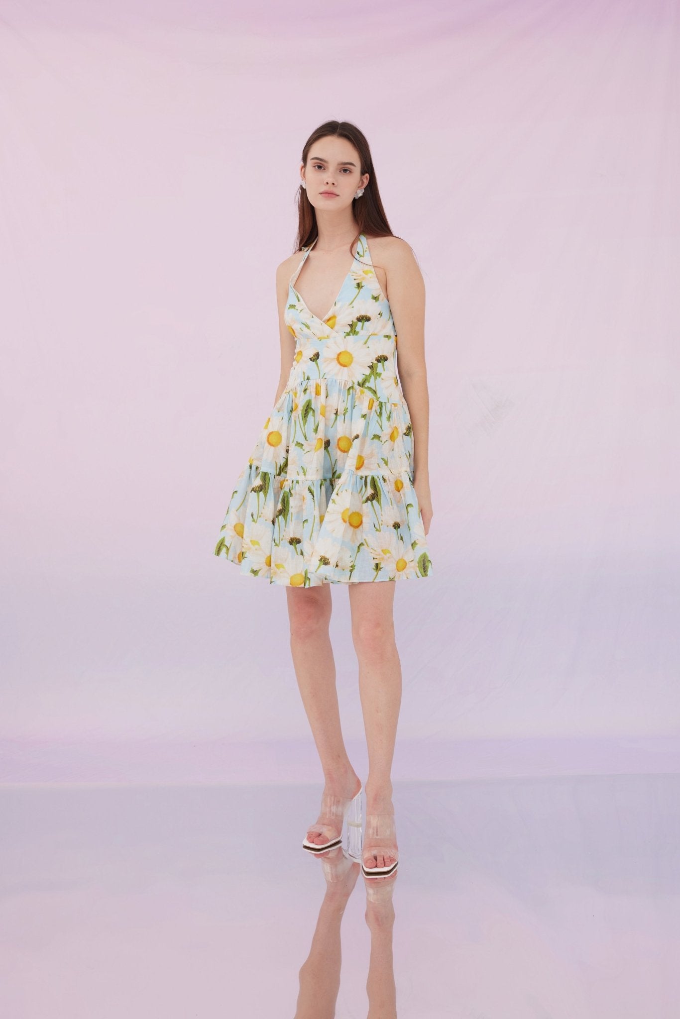Glory Blue Daisy Dress - Nimisski