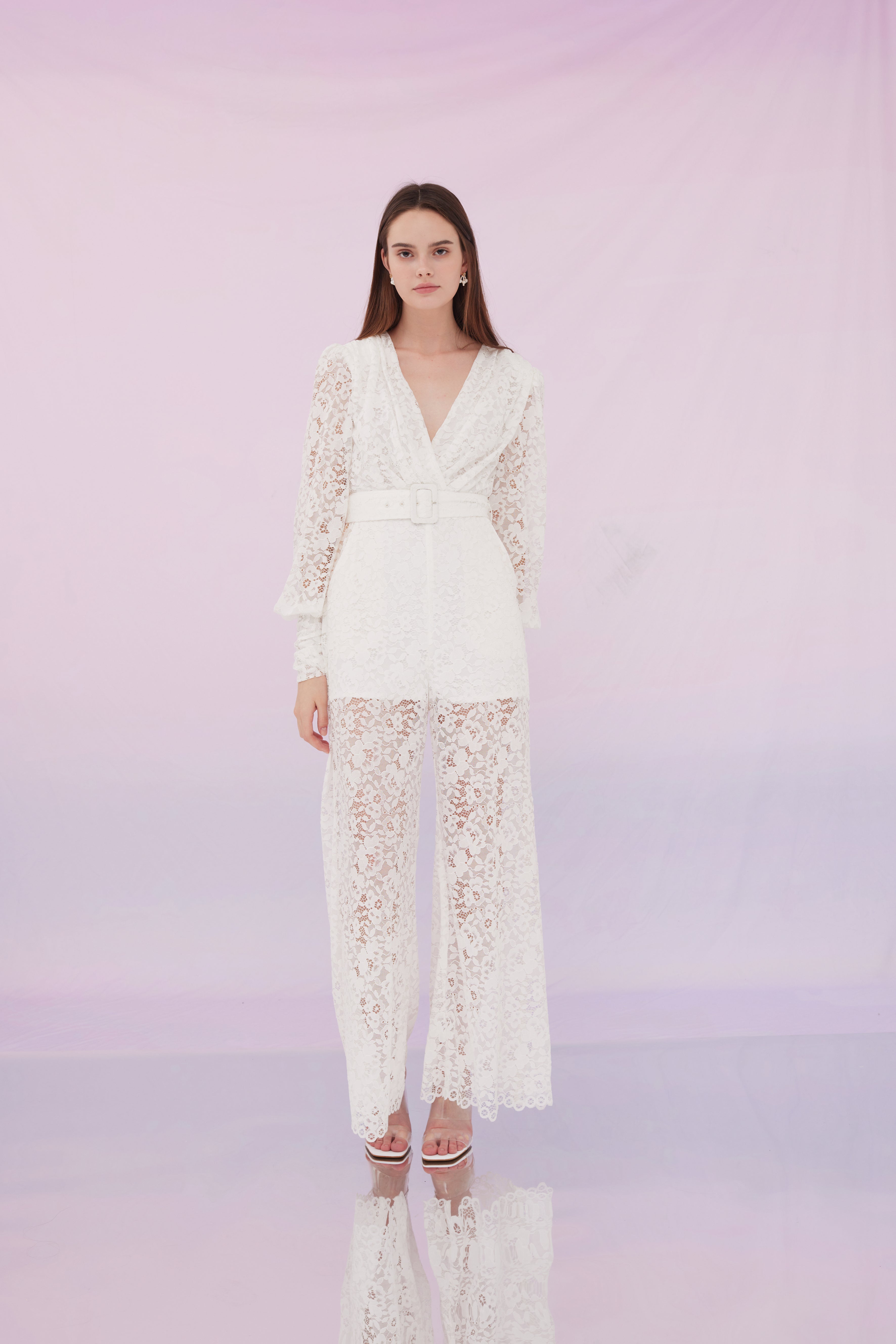 Florenz Lace Jumpsuit White
