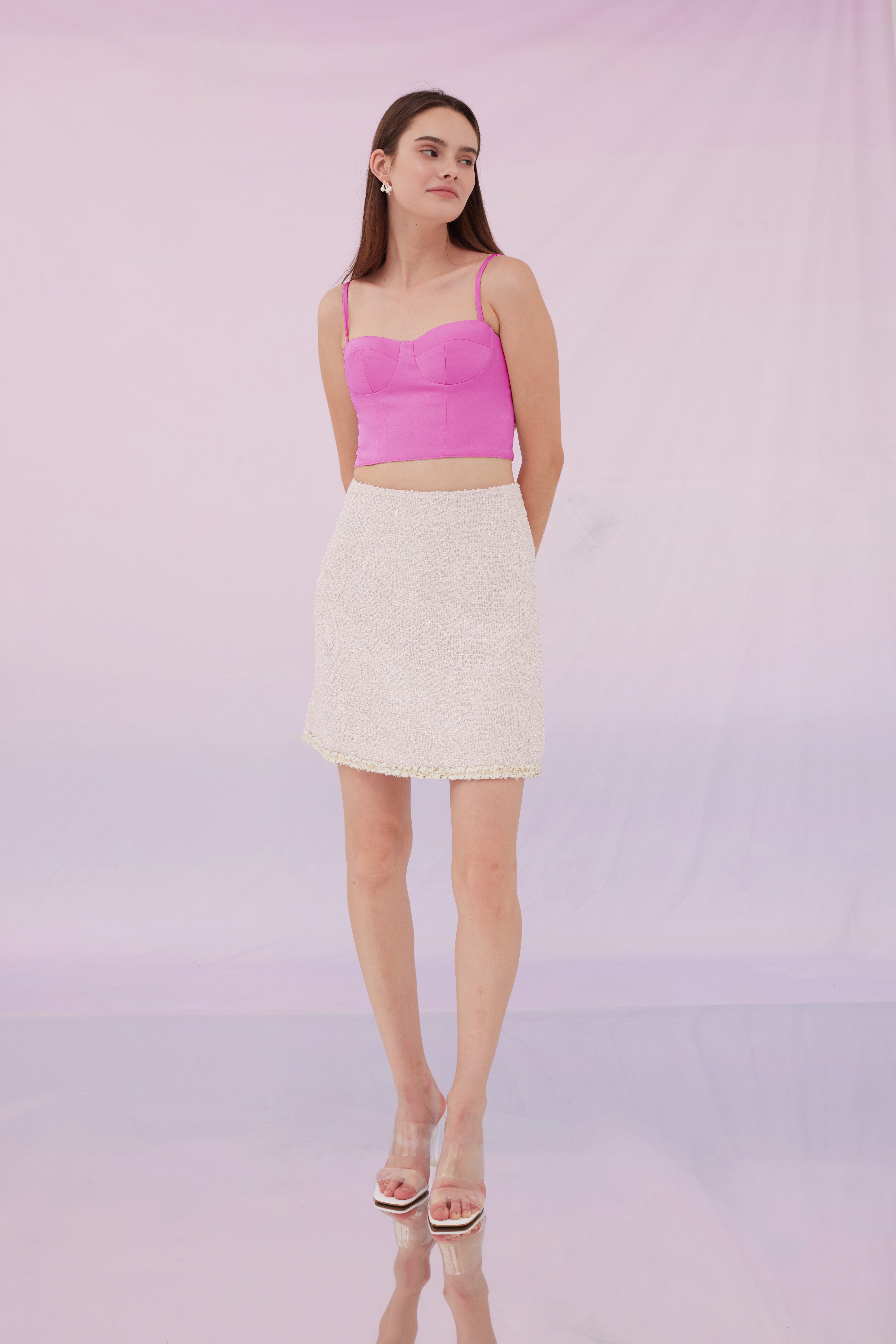 Jennifer Rose Pink Bustier Top