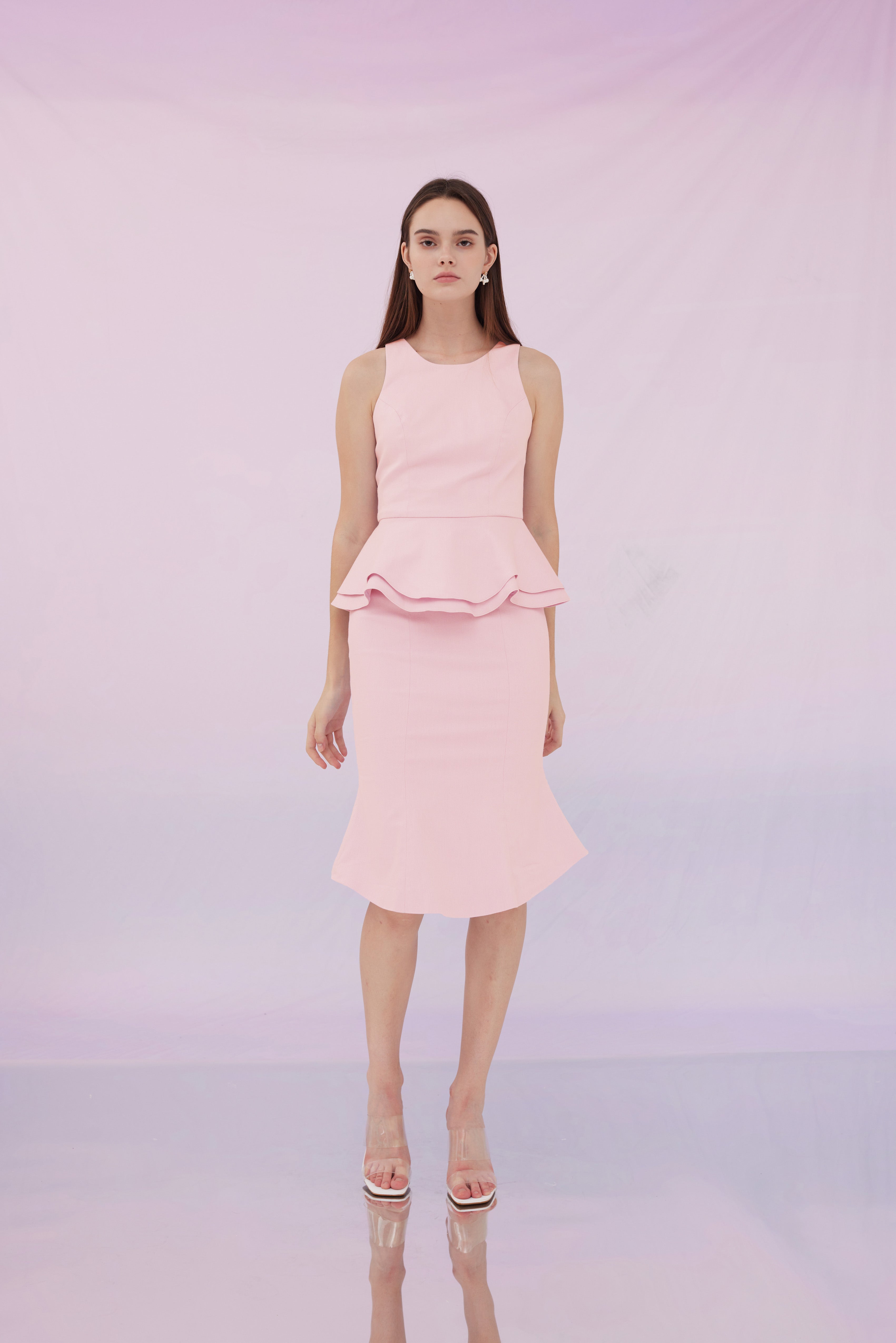 Frederika Pink Denim Skirt