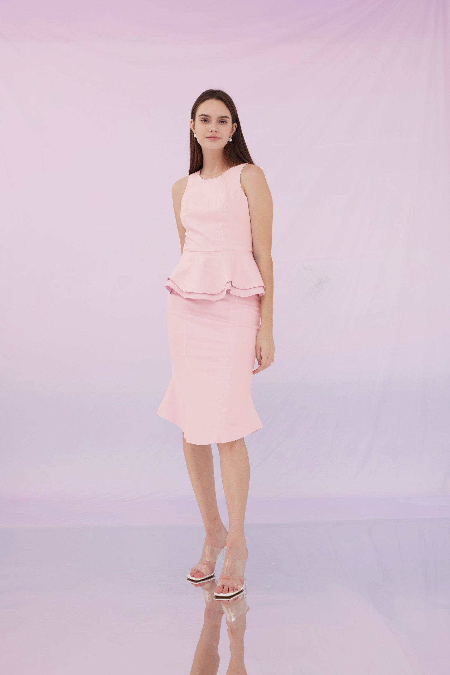 Frederika Pink Denim Skirt