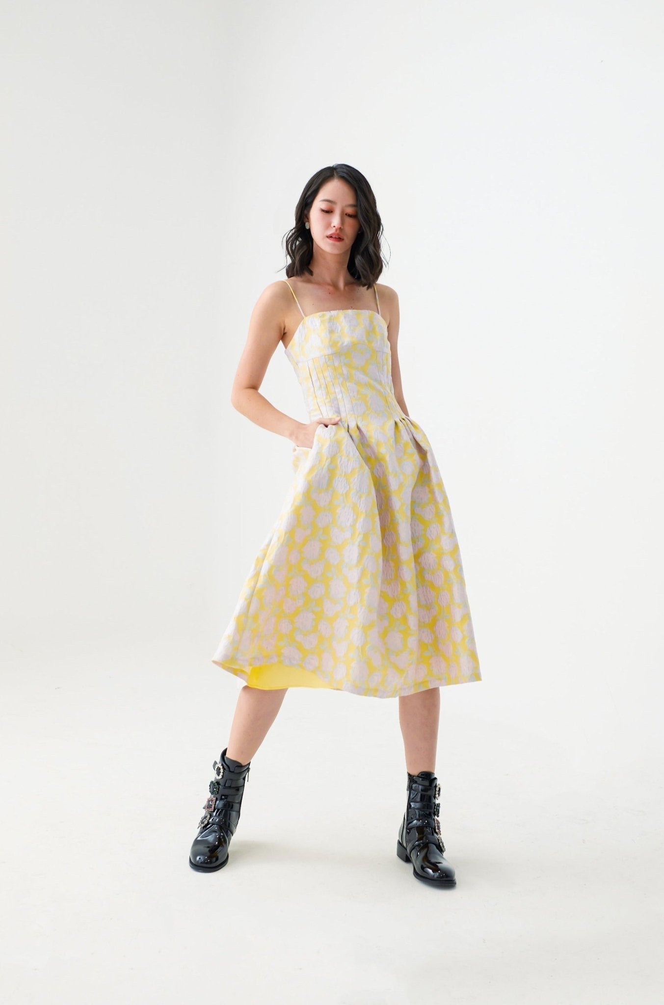 Elsy Brocade Dress - Nimisski