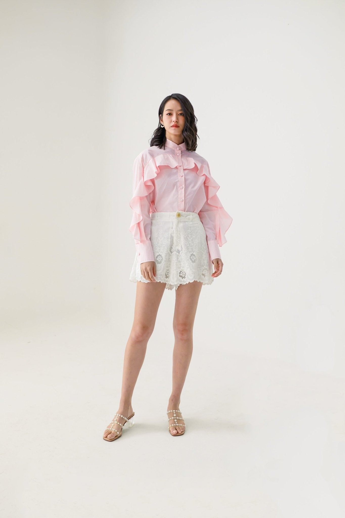 Eunice Pink Ruffles Top - Nimisski