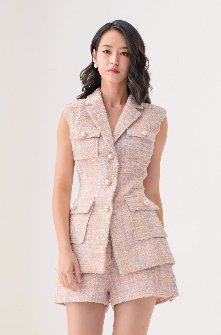 Emelyn Pink Tweed Blazer
