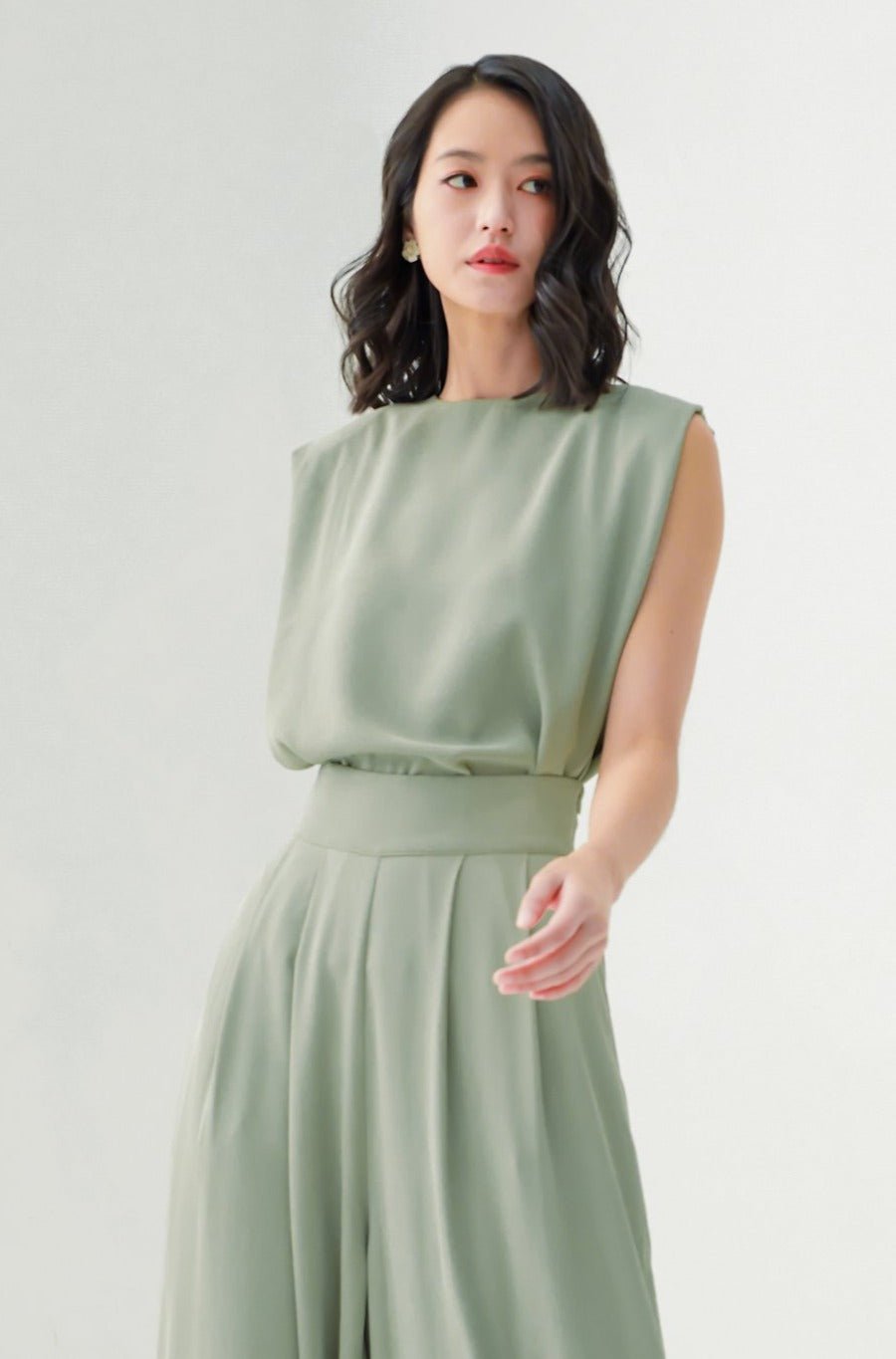 Elyssa Dusty Green Top - Nimisski