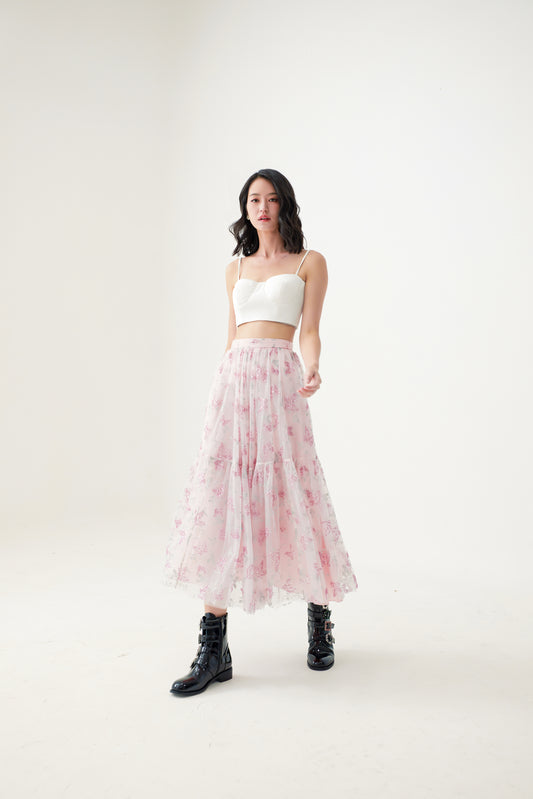 Estefany Tulle Maxi Skirt