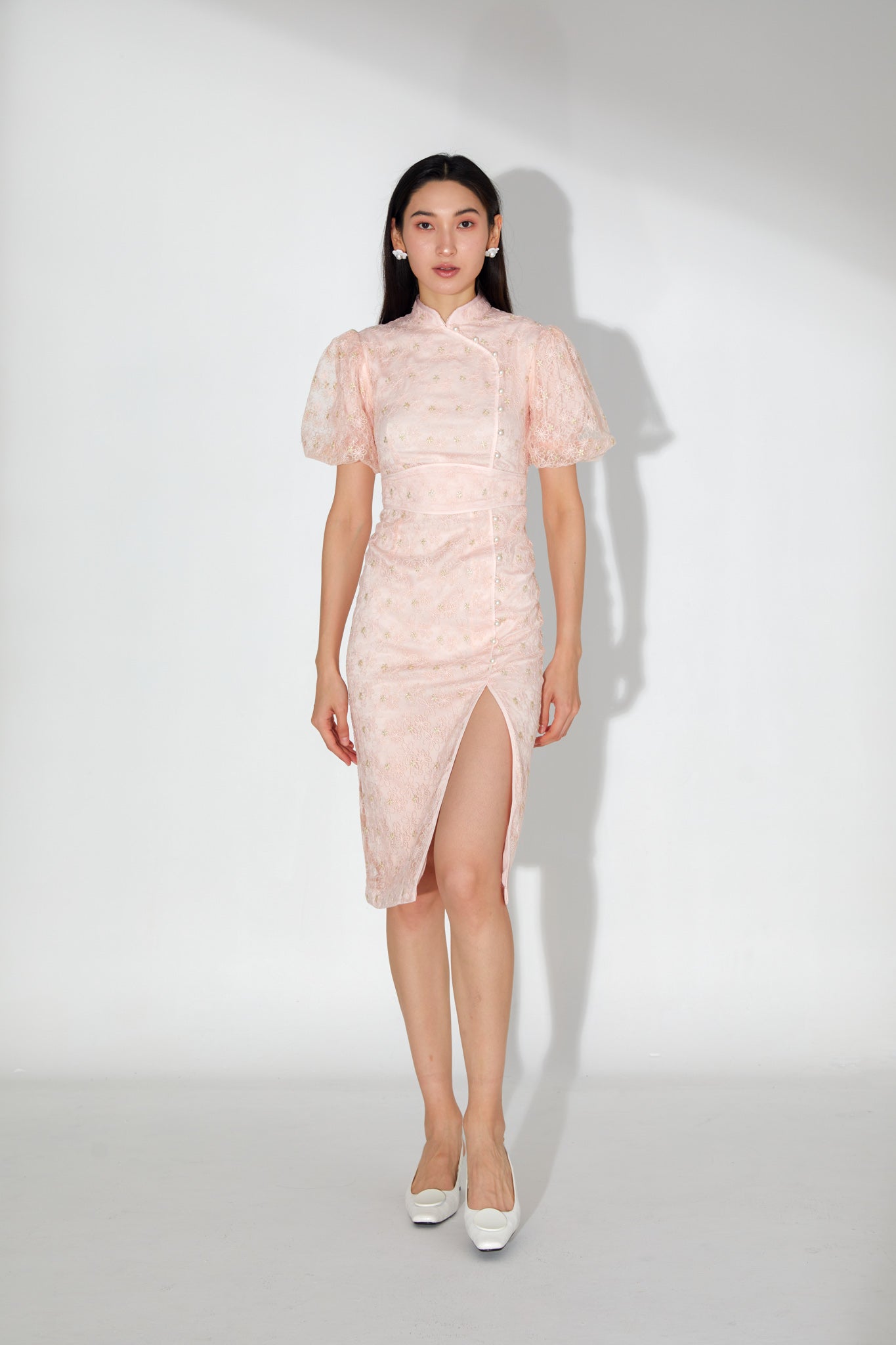 Hilda Lace Midi Cheongsam