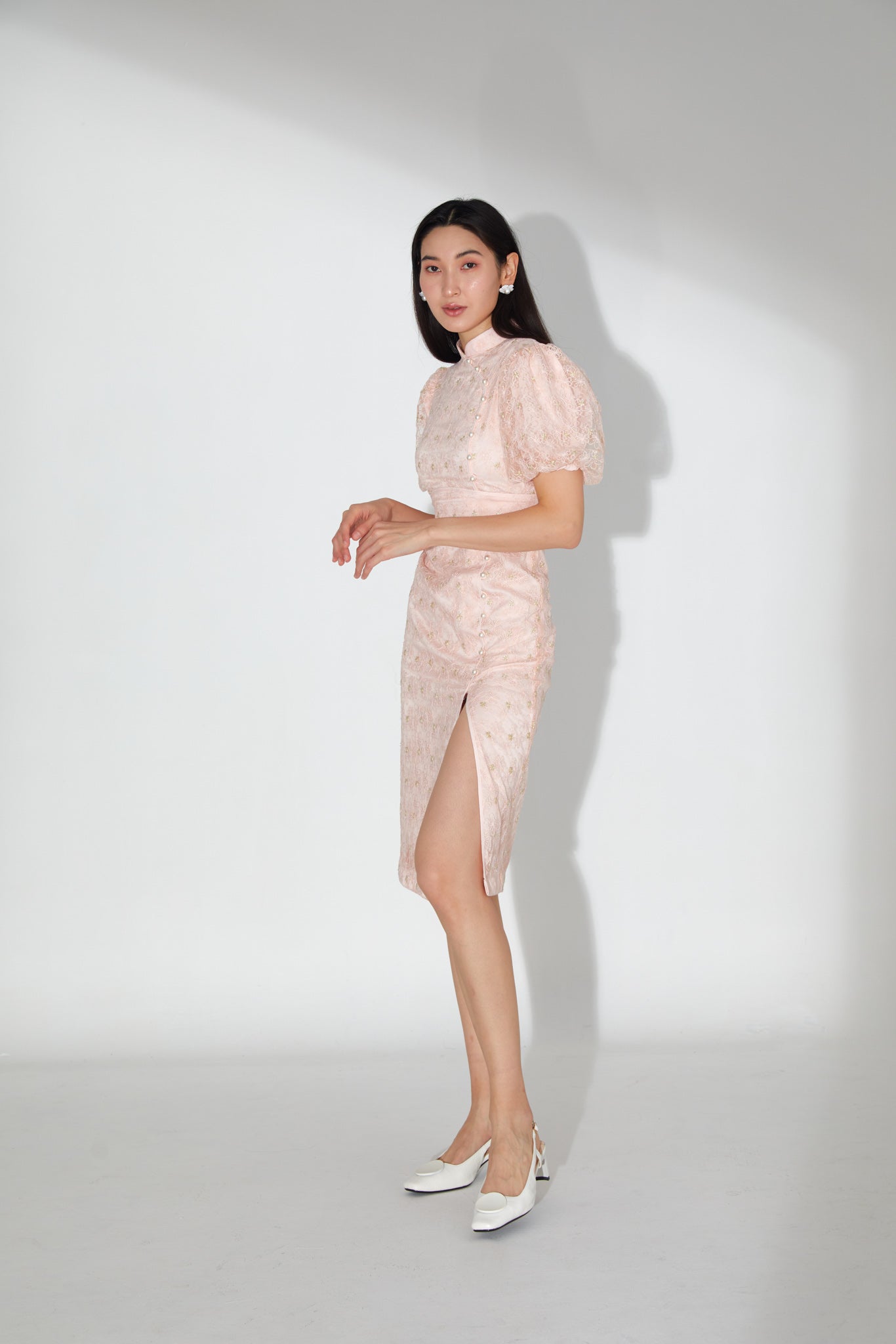 Hilda Lace Midi Cheongsam