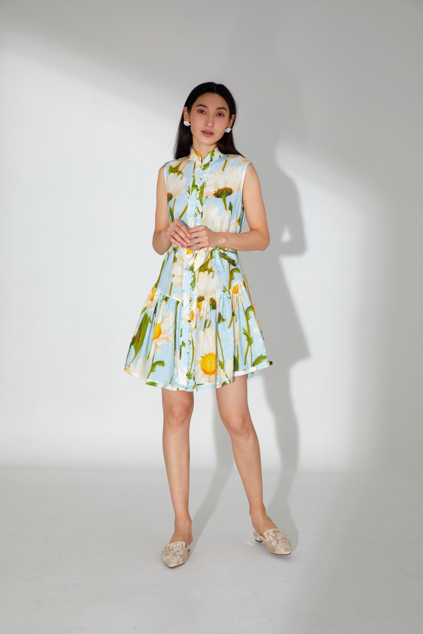 Frida Floral Asymmetrical Hem Dress