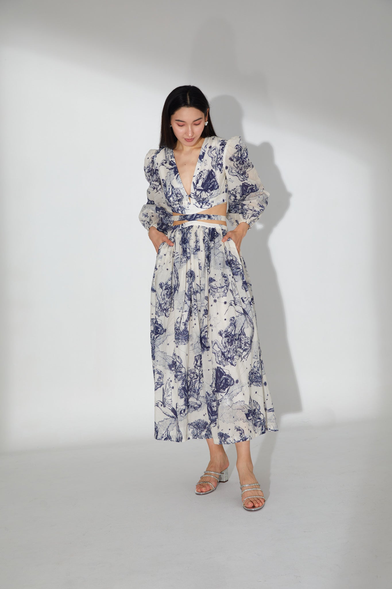 Fiora Abstract Printed Maxi Dress