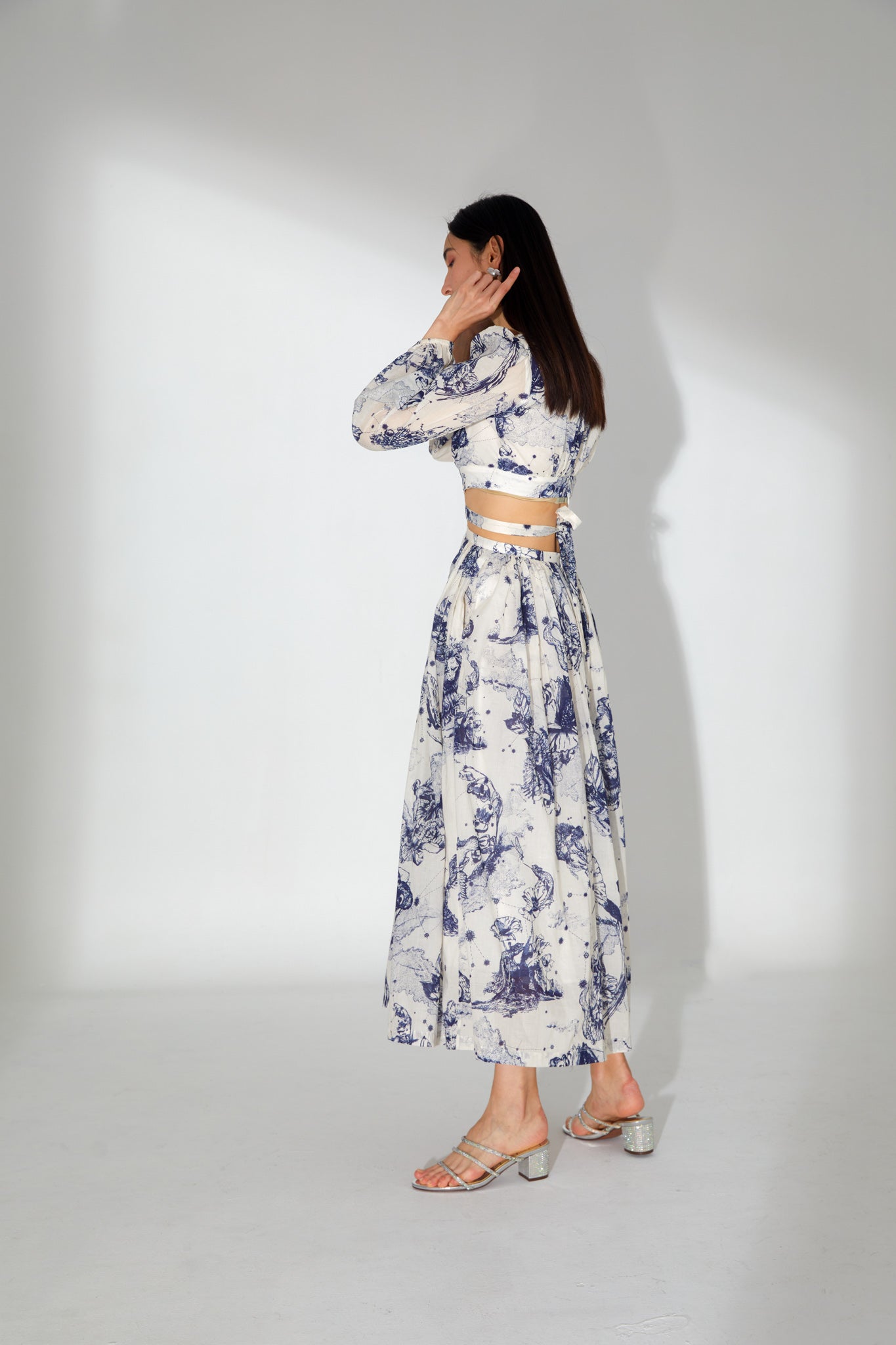 Fiora Abstract Printed Maxi Dress