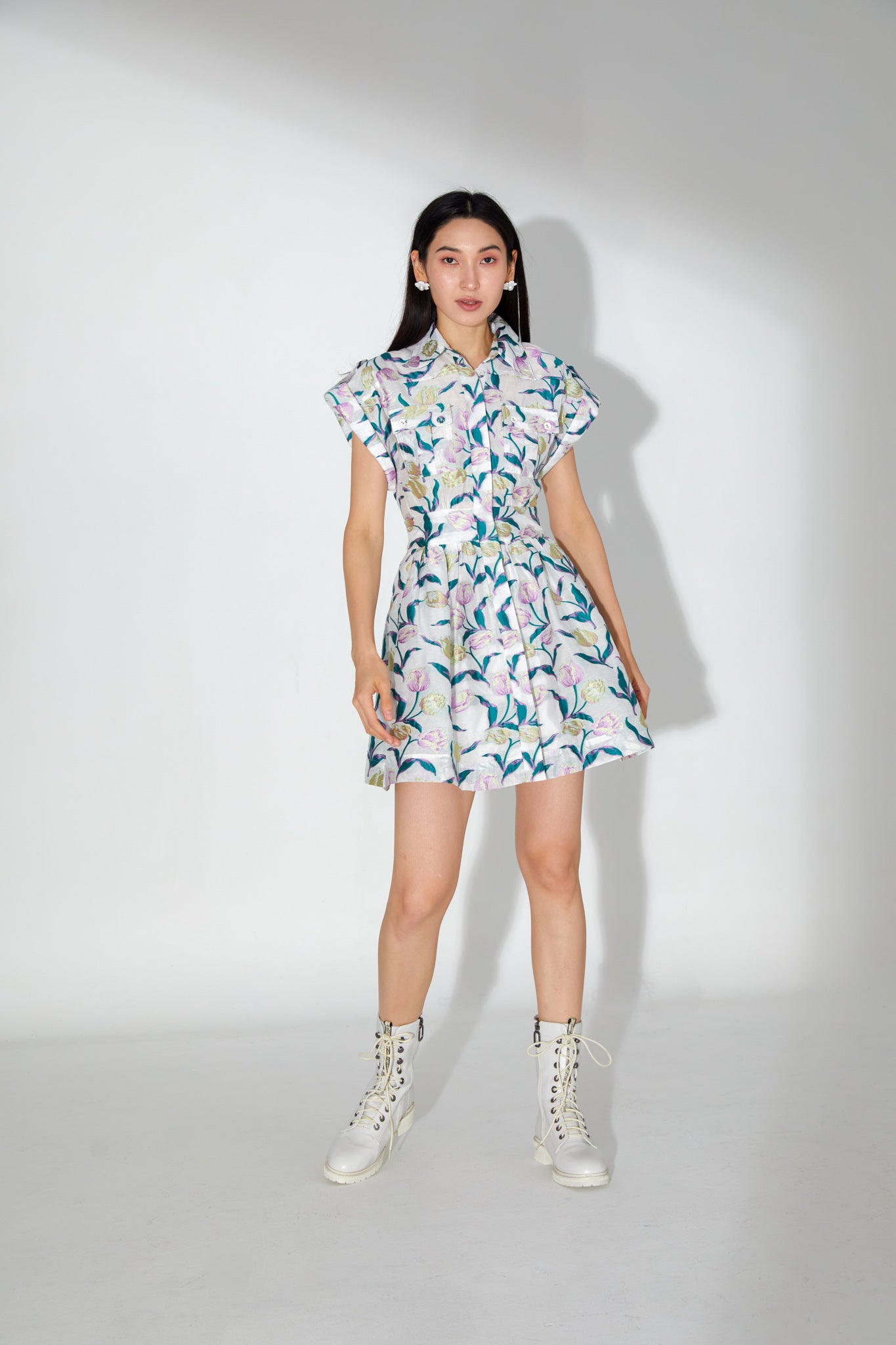Giulia Floral Jacquard Mini Dress