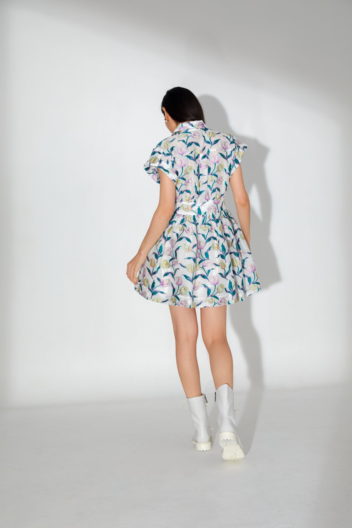 Giulia Floral Jacquard Mini Dress