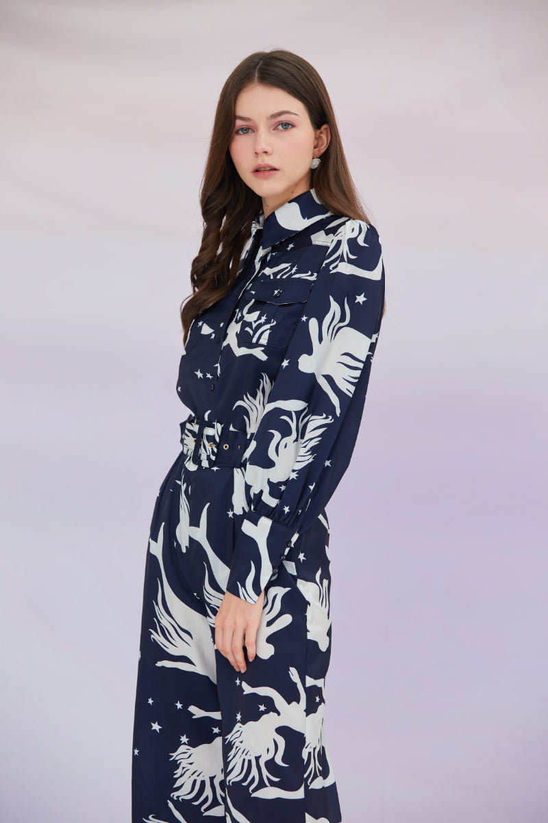 Emmie Long Sleeves Printed Top