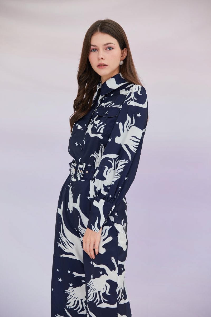 Emmie Long Sleeves Printed Top - Nimisski