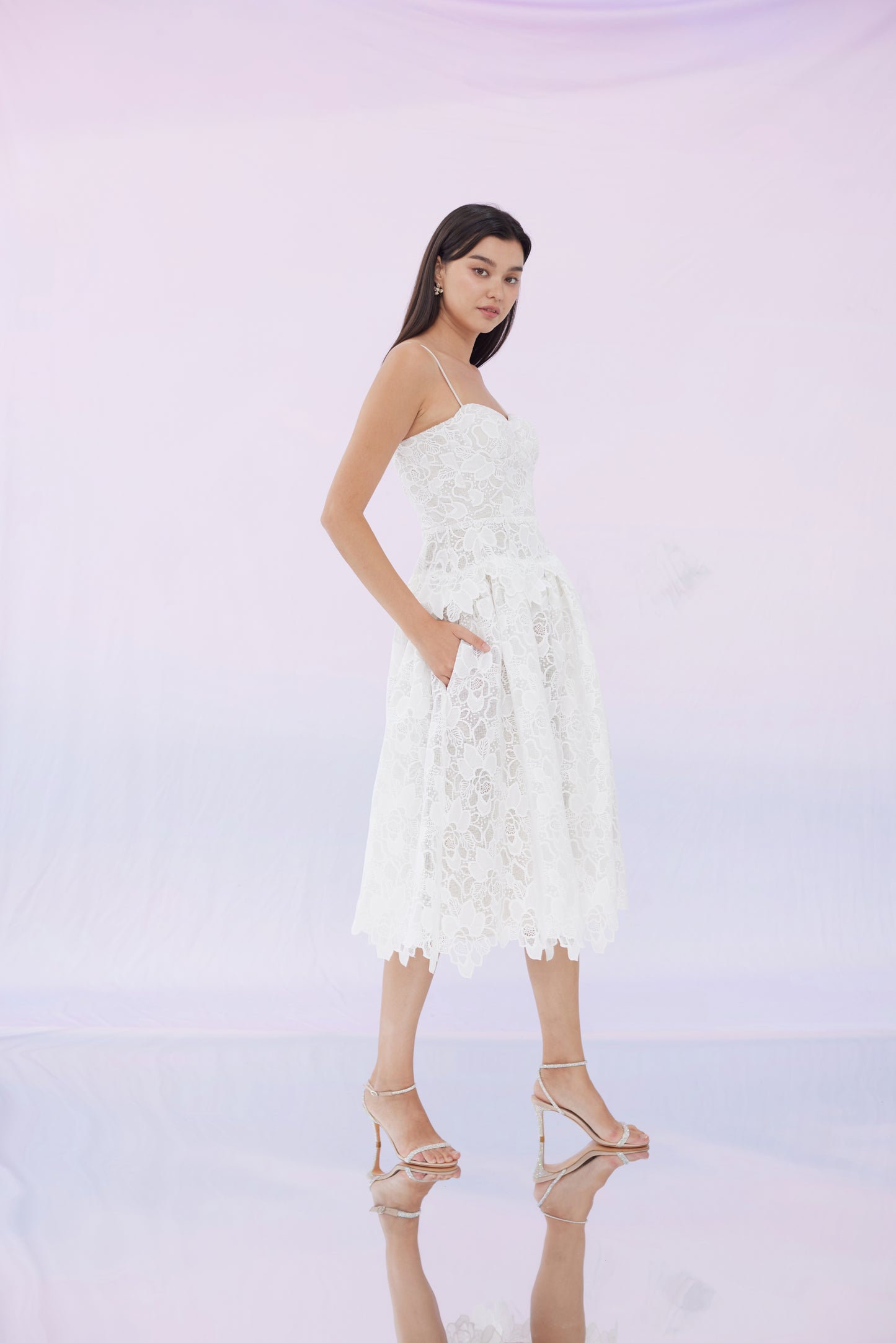 Gabriela White Lace Dress