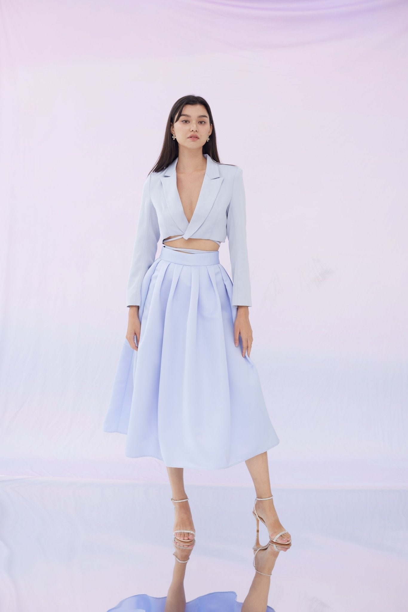 Geneva Lilac Pleated Skirt - Nimisski