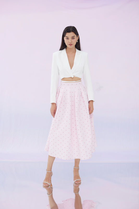 Gaia Pink Love Pleated Skirt