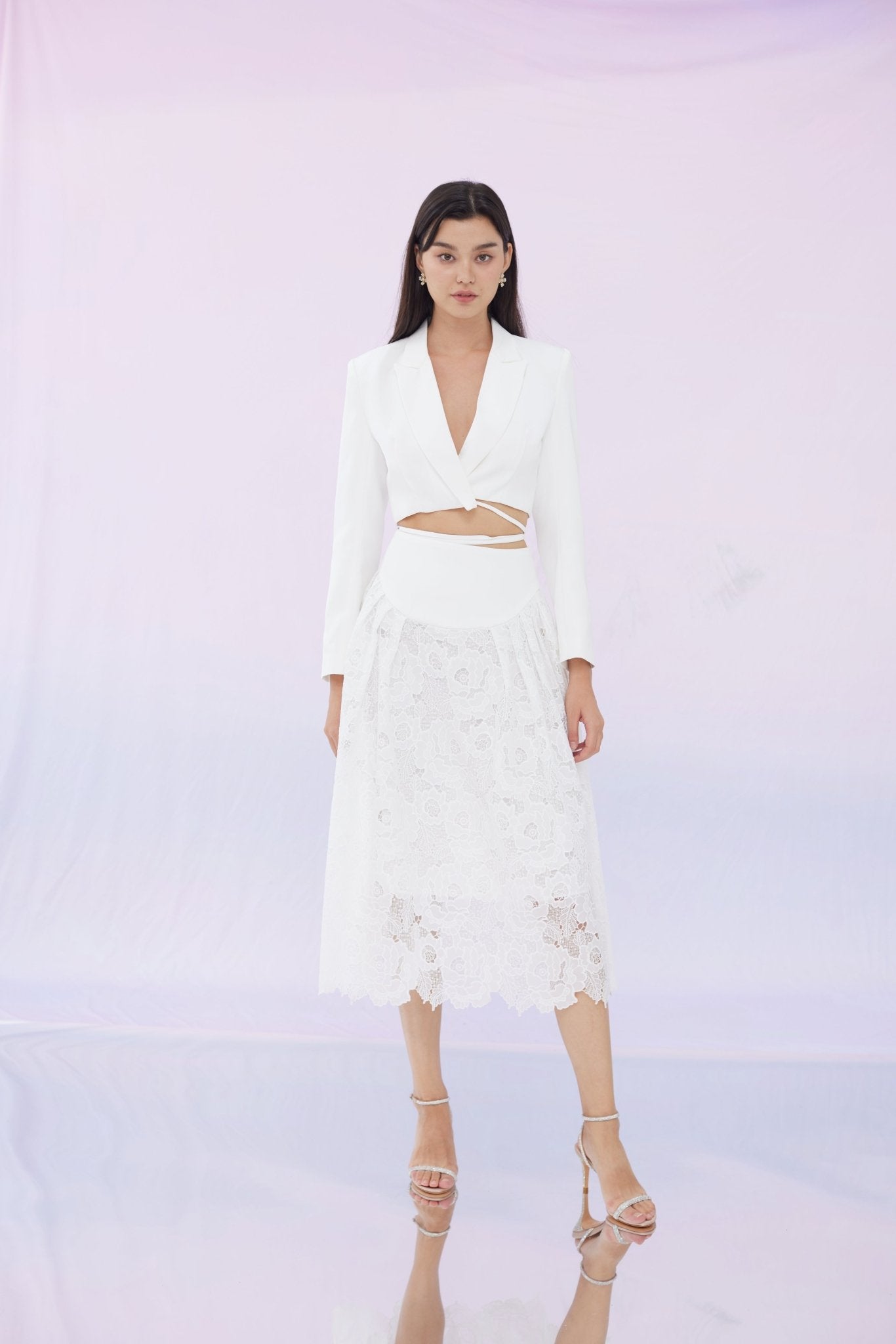 Feliz White Lace Skirt - Nimisski